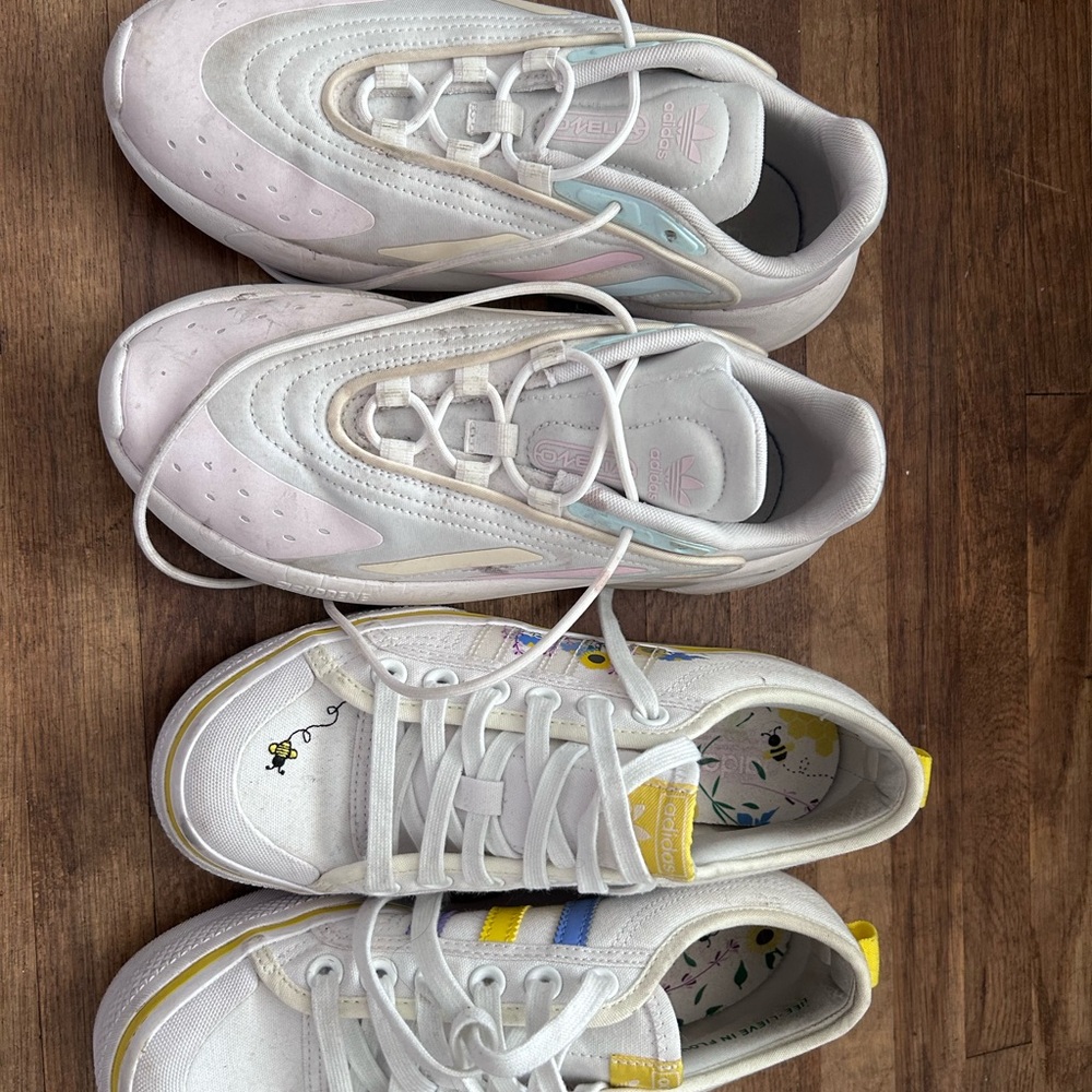 Adidas White Sneakers Modern Casual Design